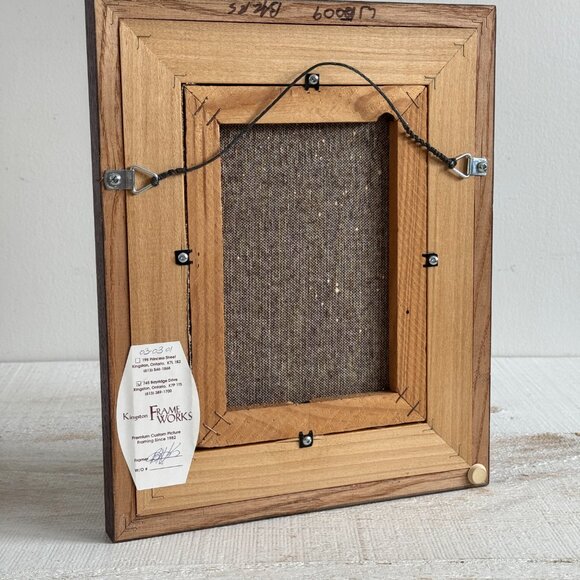 Vintage Mediterranean Buildings Painting in Frame - Picture 10 of 11